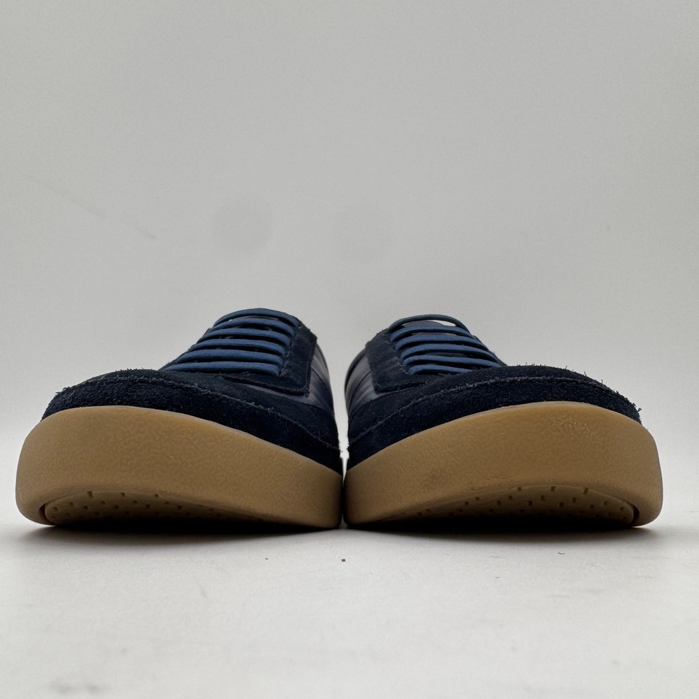 NWOB Vionic Thrive Navy Leather Suede Backless Sneaker Mule Orthotic Rare Sample - Picture 3 of 9